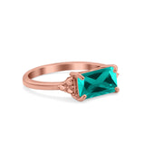 Sideways Fashion Ring Dainty Simulated Cubic Zirconia 925 Sterling Silver