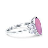 Marquise Art Deco Emerald Cut Wedding Bridal Ring Simulated Cubic Zirconia 925 Sterling Silver