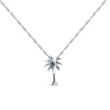 Diamond Palm Tree Necklace