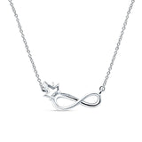 Infinity Diamond Necklace 14K Gold 0.07ct