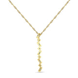 14K Gold 0.15ct Crystal Drop Diamond Pendant Necklace 18 Inch Long