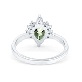 14K Gold 1.5ct Teardrop Art Deco Pear 9mmx6mm G SI Diamond Engagement Wedding Ring
