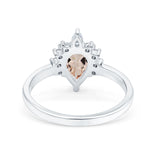 14K Gold 1.5ct Teardrop Art Deco Pear 9mmx6mm G SI Diamond Engagement Wedding Ring