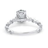 14K Gold 1.29ct Oval G SI Diamond Engagement Ring Size 6.5