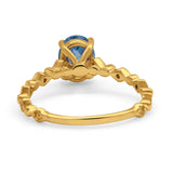 14K Gold 1.29ct Oval G SI Diamond Engagement Ring Size 6.5