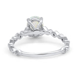 14K Gold 1.29ct Oval G SI Diamond Engagement Ring Size 6.5