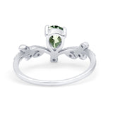 14K Gold Pear 0.77ct G SI Diamond Engagement Vintage Ring Size 6.5