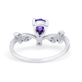14K Gold Pear 0.77ct G SI Diamond Engagement Vintage Ring Size 6.5
