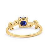 14K Gold 0.87ct Round G SI Diamond Engagement Ring Size 6.5