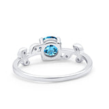 14K Gold 0.87ct Round G SI Diamond Engagement Ring Size 6.5