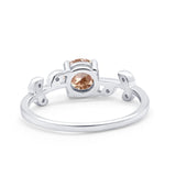 14K Gold 0.87ct Round G SI Diamond Engagement Ring Size 6.5
