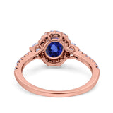 14K Gold 1.68ct Oval Art Deco G SI Diamond Engagement Ring Size 6.5