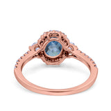 14K Gold 1.68ct Oval Art Deco G SI Diamond Engagement Ring Size 6.5