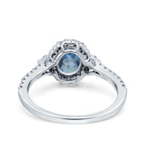 14K Gold 1.68ct Oval Art Deco G SI Diamond Engagement Ring Size 6.5