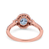 14K Gold 1.68ct Oval Art Deco G SI Diamond Engagement Ring Size 6.5