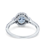 14K Gold 1.68ct Oval Art Deco G SI Diamond Engagement Ring Size 6.5