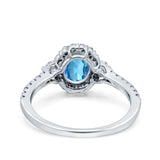 14K Gold 1.68ct Oval Art Deco G SI Diamond Engagement Ring Size 6.5