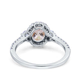 14K Gold 1.68ct Oval Art Deco G SI Diamond Engagement Ring Size 6.5