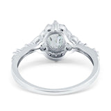 14K Gold Oval 0.95ct G SI Vintage Diamond Engagement Ring Size 6.5