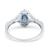 14K Gold Oval 0.95ct G SI Vintage Diamond Engagement Ring Size 6.5