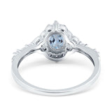 14K Gold Oval 0.95ct G SI Vintage Diamond Engagement Ring Size 6.5