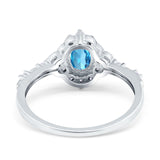 14K Gold Oval 0.95ct G SI Vintage Diamond Engagement Ring Size 6.5