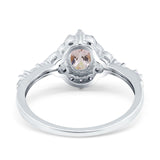 14K Gold Oval 0.95ct G SI Vintage Diamond Engagement Ring Size 6.5