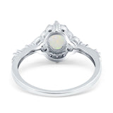 14K Gold Oval 0.95ct G SI Vintage Diamond Engagement Ring Size 6.5