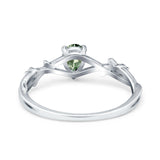 14K Gold 0.75ct Pear Art Deco G SI Diamond Engagement Ring Size 6.5