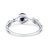 14K Gold 0.75ct Pear Art Deco G SI Diamond Engagement Ring Size 6.5