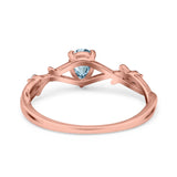 14K Gold 0.75ct Pear Art Deco G SI Diamond Engagement Ring Size 6.5