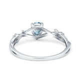 14K Gold 0.75ct Pear Art Deco G SI Diamond Engagement Ring Size 6.5