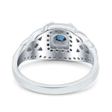 14K Gold 0.69ct Round Art Deco 5mm G SI Diamond Engagement Wedding Ring