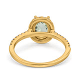 14K Gold 0.93ct Oval G SI Diamond Engagement Ring Size 6.5