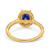 14K Gold 0.93ct Oval G SI Diamond Engagement Ring Size 6.5