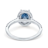 14K Gold 0.93ct Oval G SI Diamond Engagement Ring Size 6.5