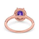 14K Gold 0.93ct Oval G SI Diamond Engagement Ring Size 6.5