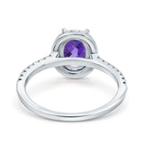 14K Gold 0.93ct Oval G SI Diamond Engagement Ring Size 6.5