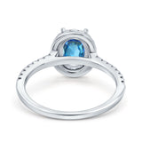 14K Gold 0.93ct Oval G SI Diamond Engagement Ring Size 6.5