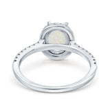 14K Gold 0.93ct Oval G SI Diamond Engagement Ring Size 6.5