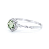 14K Gold 0.99ct Round Petite Dainty 6mm G SI Diamond Engagement Wedding Ring