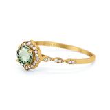 14K Gold 0.99ct Round Petite Dainty 6mm G SI Diamond Engagement Wedding Ring