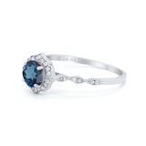 14K Gold 0.99ct Round Petite Dainty 6mm G SI Diamond Engagement Wedding Ring