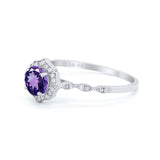 14K Gold 0.99ct Round Petite Dainty 6mm G SI Diamond Engagement Wedding Ring