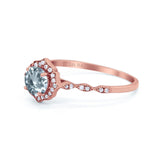 14K Gold 0.99ct Round Petite Dainty 6mm G SI Diamond Engagement Wedding Ring