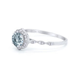 14K Gold 0.99ct Round Petite Dainty 6mm G SI Diamond Engagement Wedding Ring