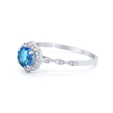 14K Gold 0.99ct Round Petite Dainty 6mm G SI Diamond Engagement Wedding Ring