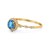 14K Gold 0.99ct Round Petite Dainty 6mm G SI Diamond Engagement Wedding Ring