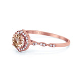 14K Gold 0.99ct Round Petite Dainty 6mm G SI Diamond Engagement Wedding Ring