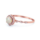 14K Gold 0.99ct Round Petite Dainty 6mm G SI Diamond Engagement Wedding Ring